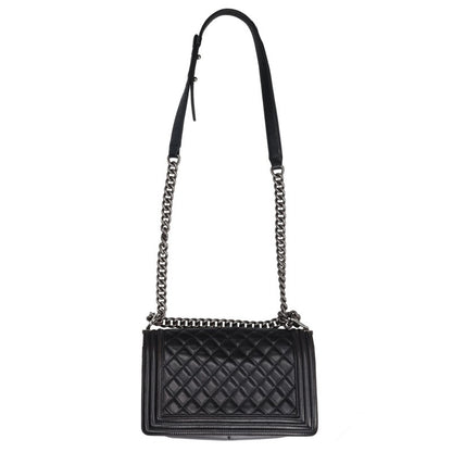 CHANEL Boy Chanel 25 Lambskin Chain Shoulder Bag