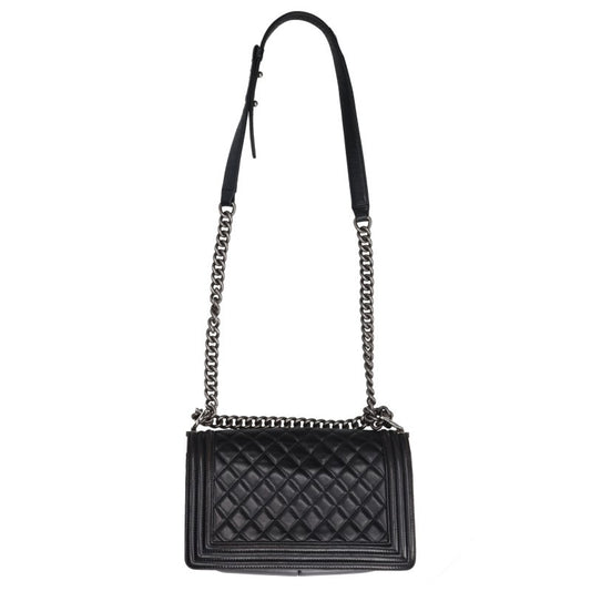 CHANEL Boy Chanel 25 Lambskin Chain Shoulder Bag