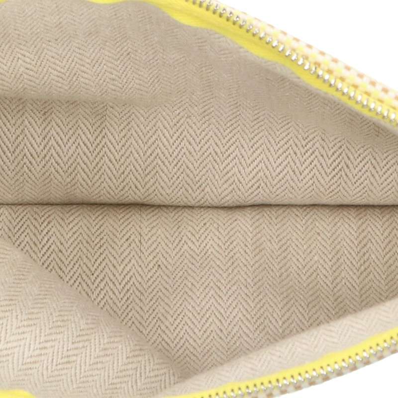 HERMES Faubourg Corner PM Pouch Yellow Size ONE SIZE