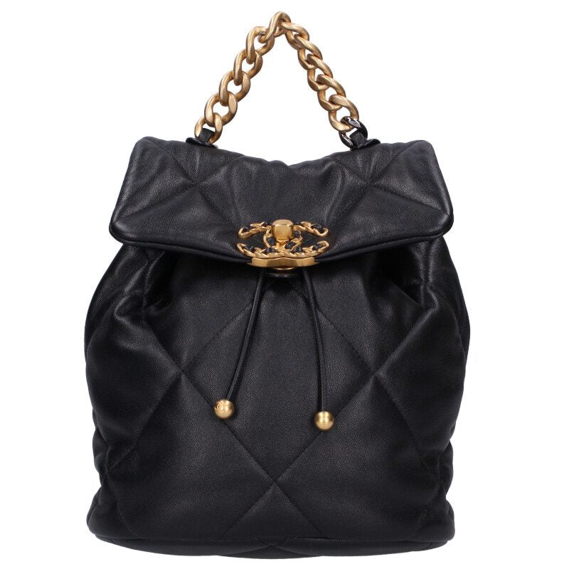 CHANEL 19 Coco Mark Quilted Chain Backpack Size ONE SIZE