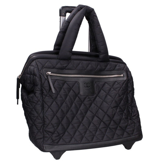 CHANEL Coco Cocoon Leather Nylon 2-Wheel Carry Case