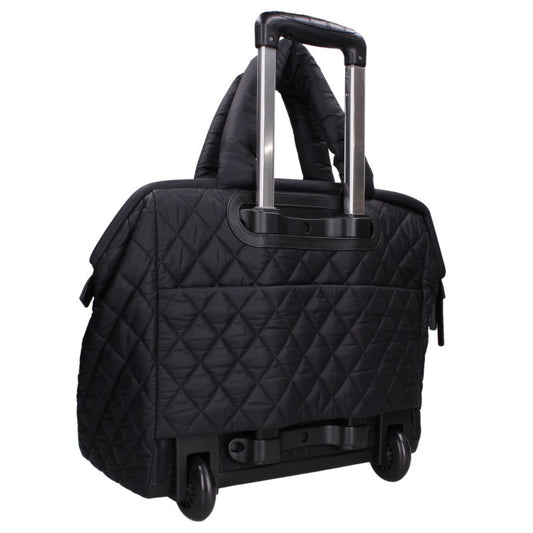 CHANEL Coco Cocoon Leather Nylon 2-Wheel Carry Case