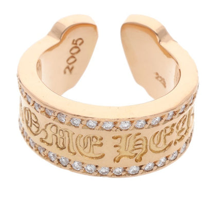 Chrome Hearts 22K Large Scroll Pave Diamond Size JP 15