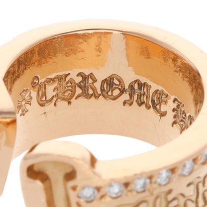 Chrome Hearts 22K Large Scroll Pave Diamond Size JP 15