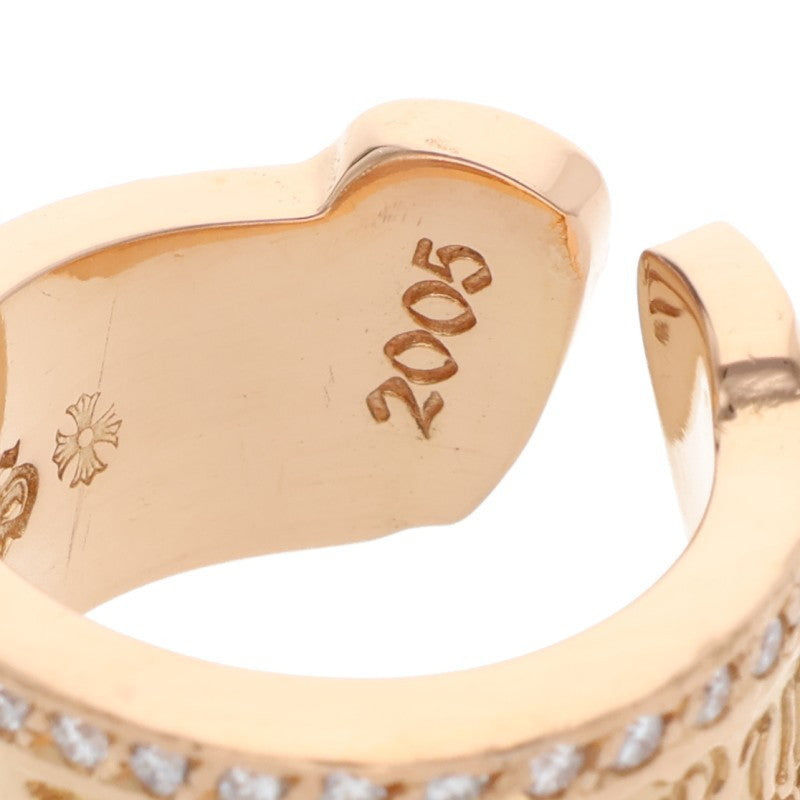 Chrome Hearts 22K Large Scroll Pave Diamond Size JP 15