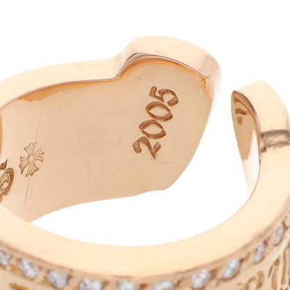 Chrome Hearts 22K Large Scroll Pave Diamond Size JP 15