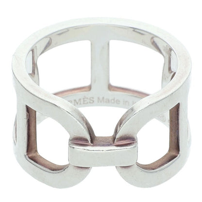 HERMES Ever Chaine d'Ancre Silver Ring Size ONE SIZE