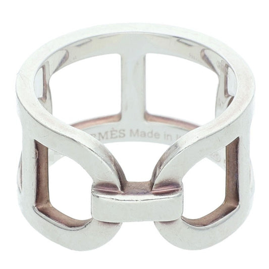 HERMES Ever Chaine d'Ancre Silver Ring Size ONE SIZE