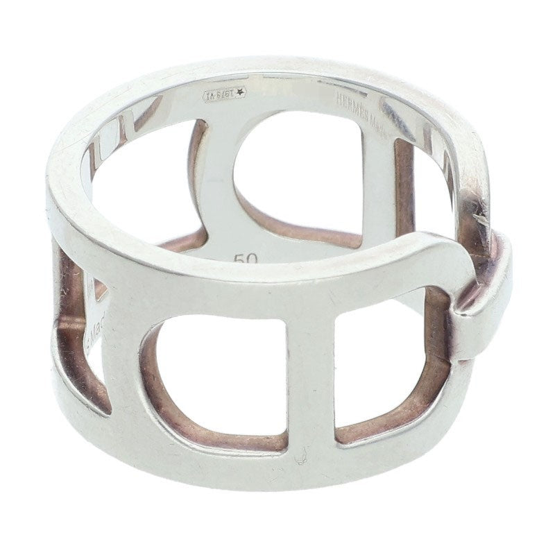 HERMES Ever Chaine d'Ancre Silver Ring Size ONE SIZE
