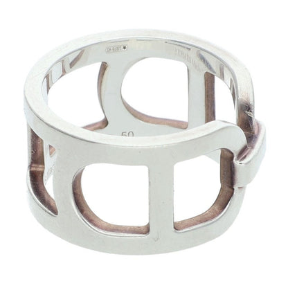 HERMES Ever Chaine d'Ancre Silver Ring Size ONE SIZE