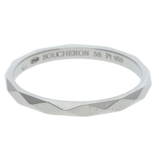 BOUCHERON Facette Small Pt950 Ring Silver Size ONE SIZE