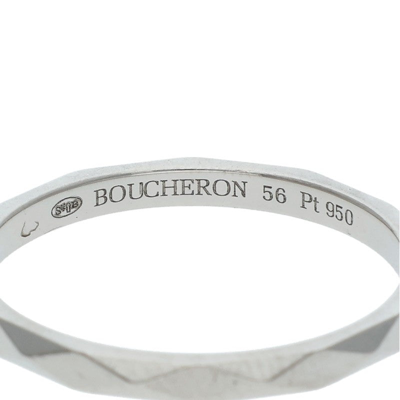 BOUCHERON Facette Small Pt950 Ring Silver Size ONE SIZE