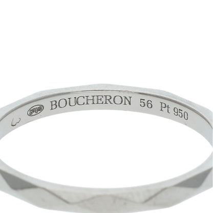 BOUCHERON Facette Small Pt950 Ring Silver Size ONE SIZE