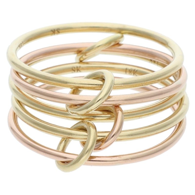 Spinelli Kilcollin K18YG/PG 5-Link Ring Multi Size ONE SIZE