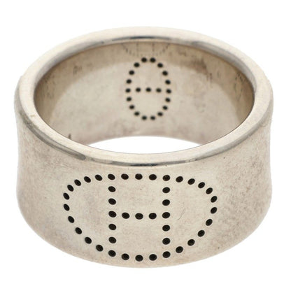 HERMES Eclipse Ruban Sterling Silver Ring Size ONE SIZE