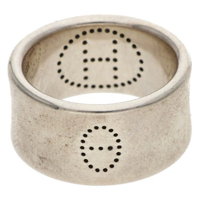 HERMES Eclipse Ruban Sterling Silver Ring Size ONE SIZE