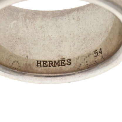 HERMES Eclipse Ruban Sterling Silver Ring Size ONE SIZE