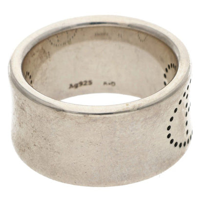 HERMES Eclipse Ruban Sterling Silver Ring Size ONE SIZE