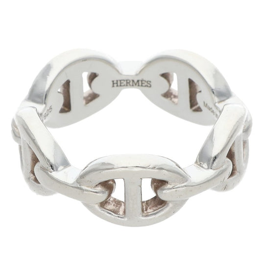HERMES Chaine d'Ancre Enchainee PM Silver Ring Size ONE SIZE