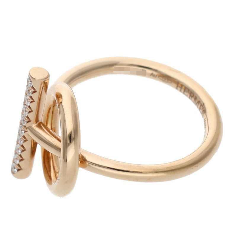 HERMES Echappee PM K18PG Pave Diamond Gold Size ONE SIZE