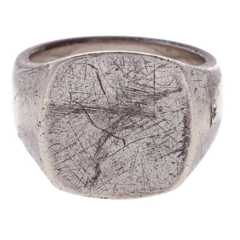 TOM WOOD Cushion Satin Silver Ring Size JP 11