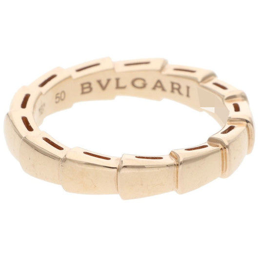 BVLGARI Serpenti Viper 18K Pink Gold Ring Size 50