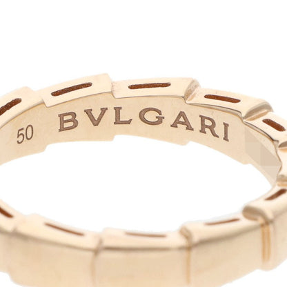 BVLGARI Serpenti Viper 18K Pink Gold Ring Size 50