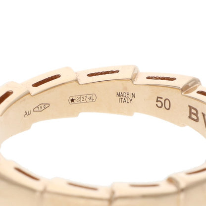 BVLGARI Serpenti Viper 18K Pink Gold Ring Size 50