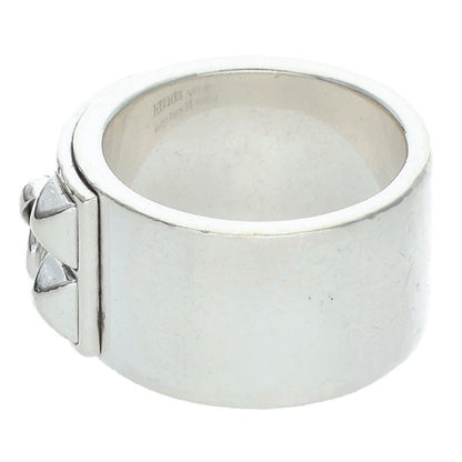 HERMES Collier de Chien GM Silver Ring Size 55