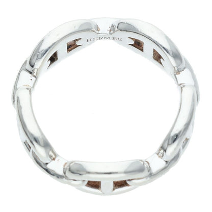 HERMES Chaine d'Ancre Enchainee PM Silver Ring Size 59