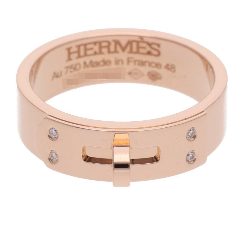 HERMES Kelly PM K18PG 4P Diamond Ring Pink Gold Size 48