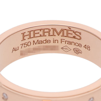 HERMES Kelly PM K18PG 4P Diamond Ring Pink Gold Size 48