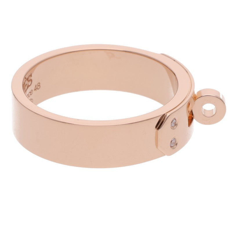 HERMES Kelly PM K18PG 4P Diamond Ring Pink Gold Size 48