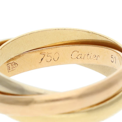 Cartier Trinity SM K18YG PG WG Gold Ring Multi Size JP 10