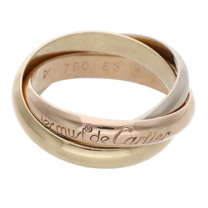 Cartier Trinity Classic 18K Multi-Gold Ring Size JP 13