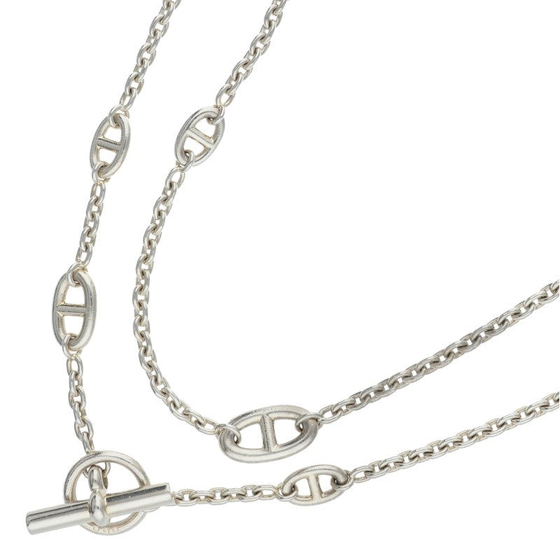 HERMES Farandole Sterling Silver Long Necklace Size ONE SIZE