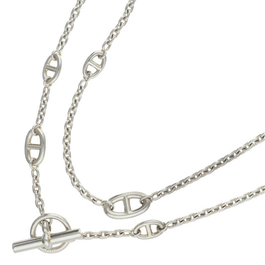 HERMES Farandole Sterling Silver Long Necklace Size ONE SIZE