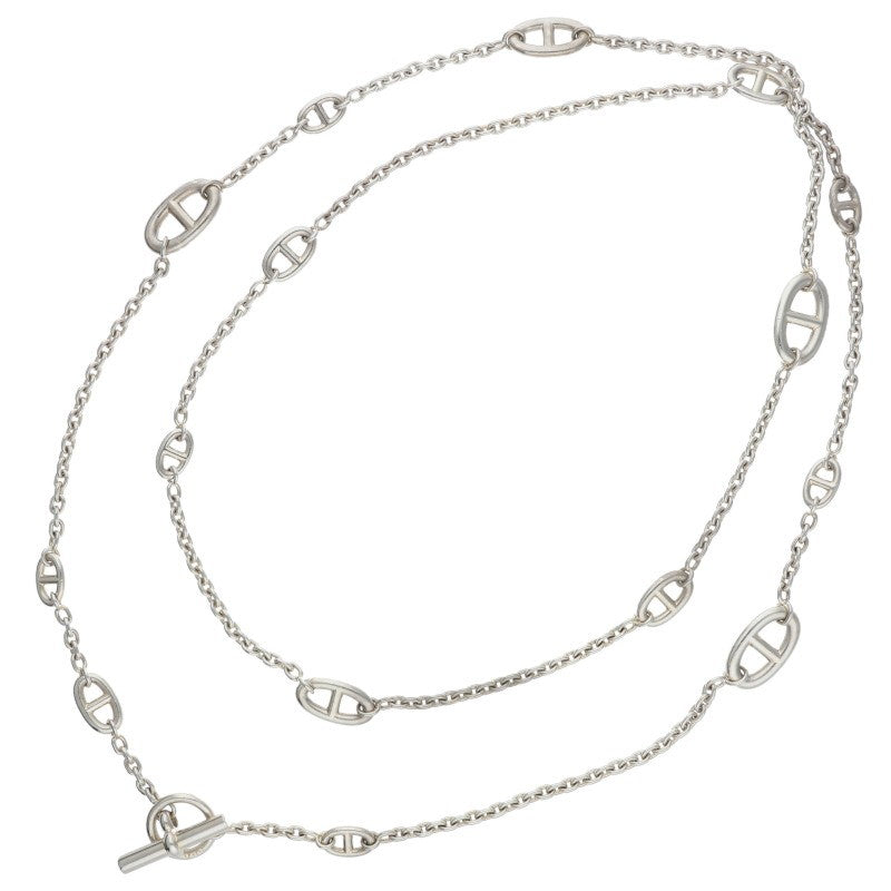 HERMES Farandole Sterling Silver Long Necklace Size ONE SIZE