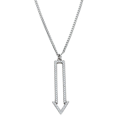 CELINE 460SJ6BCZ Arrow Rhodium Crystal Size ONE SIZE