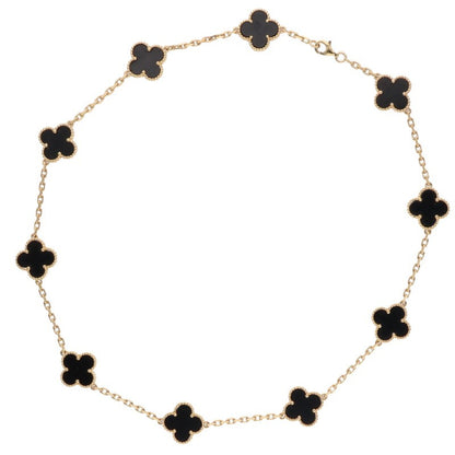 VANCLEEF & ARPELS Vintage Alhambra K18YG Onyx Size ONE SIZE