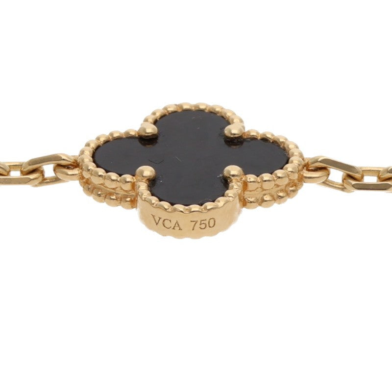 VANCLEEF & ARPELS Vintage Alhambra K18YG Onyx Size ONE SIZE