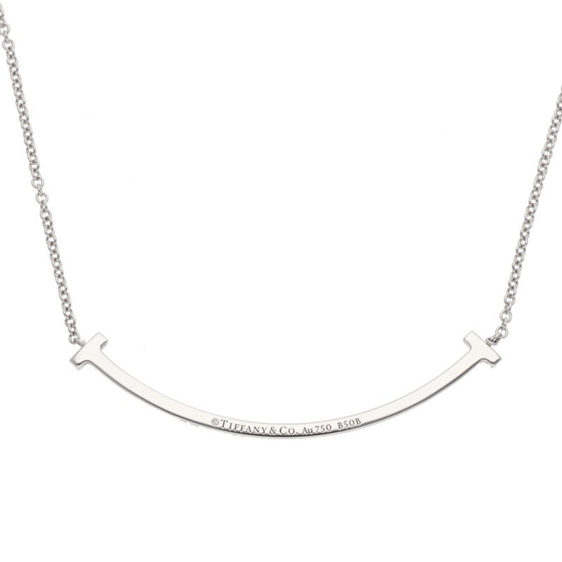 TIFFANY&Co. T Smile K18WG Diamond Necklace Size ONE SIZE