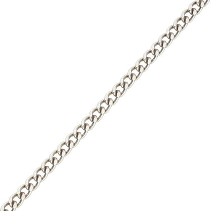 I'M OK Sterling Silver Small Flat Chain Necklace Size 50CM