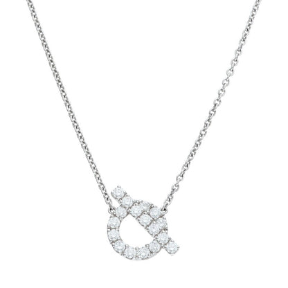 HERMES Finesse K18WG Pave Diamond White Gold Size ONE SIZE