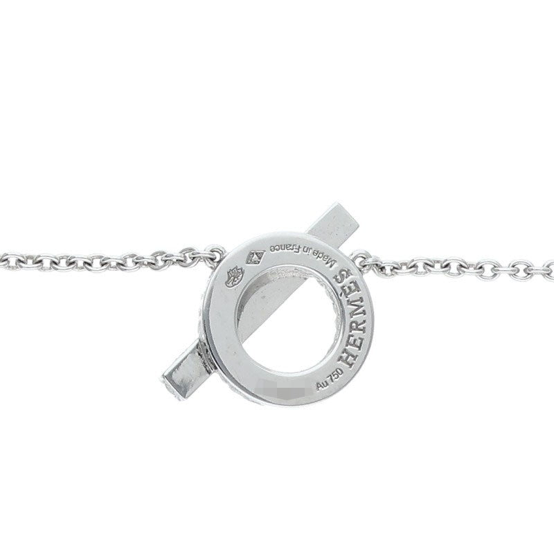 HERMES Finesse K18WG Pave Diamond White Gold Size ONE SIZE