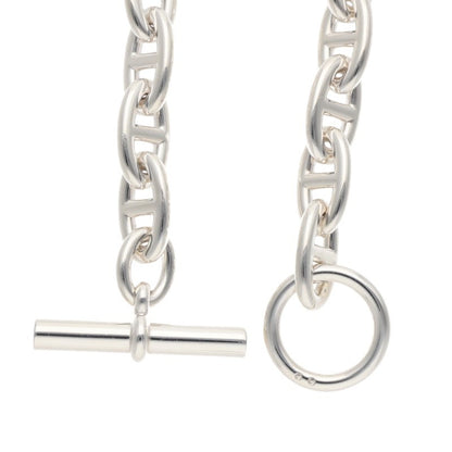 HERMES Chaine d'Ancre Sterling Silver Choker Size ONE SIZE