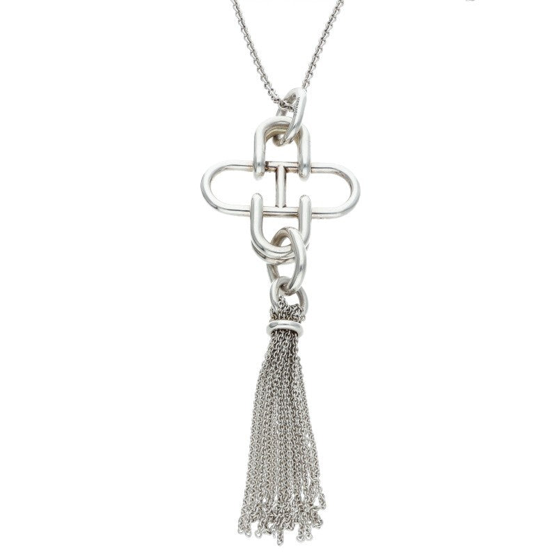 HERMES Rose de Mer Tassel Necklace