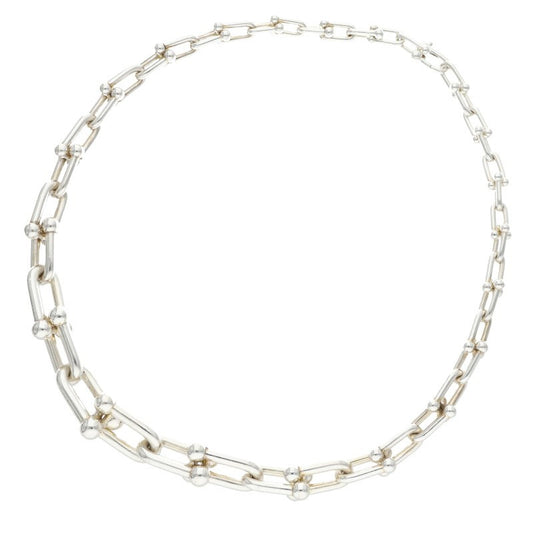 TIFFANY&Co. HardWear Graduated Silver Necklace Size 18INCH