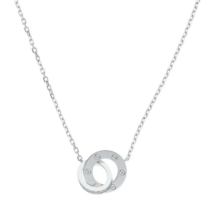 Cartier LOVE NECKLACE 18K WG Pave Diamond Necklace
