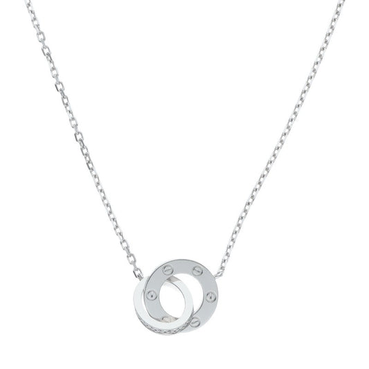 Cartier LOVE NECKLACE 18K WG Pave Diamond Necklace